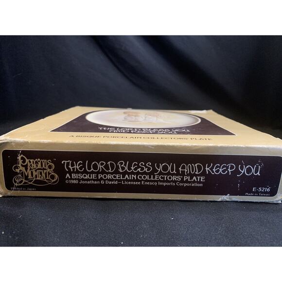 Precious Moments 7” Wedding Plate 1980 “The Lord Bless You And Keep You” E5216 - Picture 7 of 7